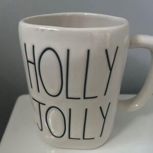 Rae Dunn Double Sided  Holly Jolly‎ Mug